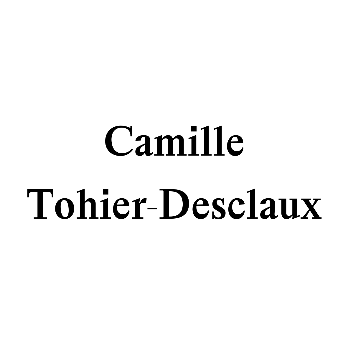 Camille Tohier-Desclaux